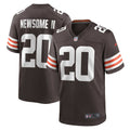 Men s Nike Greg Newsome II Brown Cleveland Browns Game Jersey