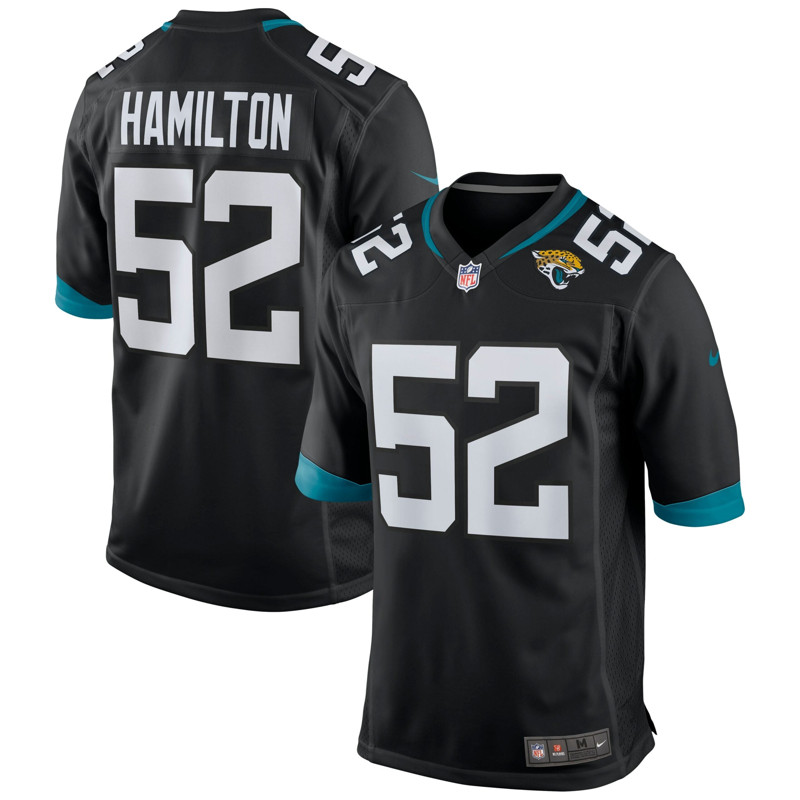 DaVon Hamilton Jacksonville Jaguars Nike Game Jersey   Black