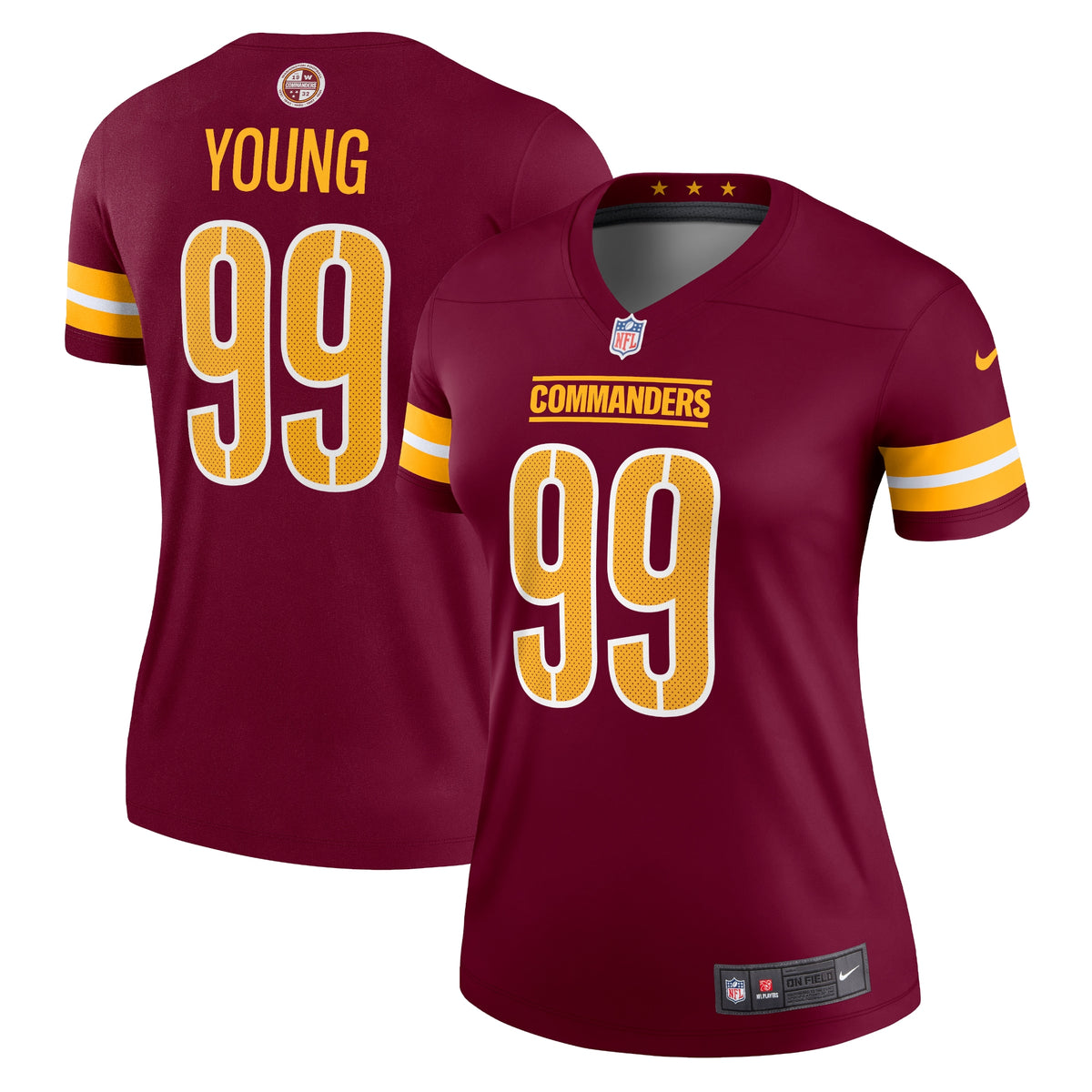 Chase Young Washington Commanders Nike Women s Legend Jersey   Burgundy