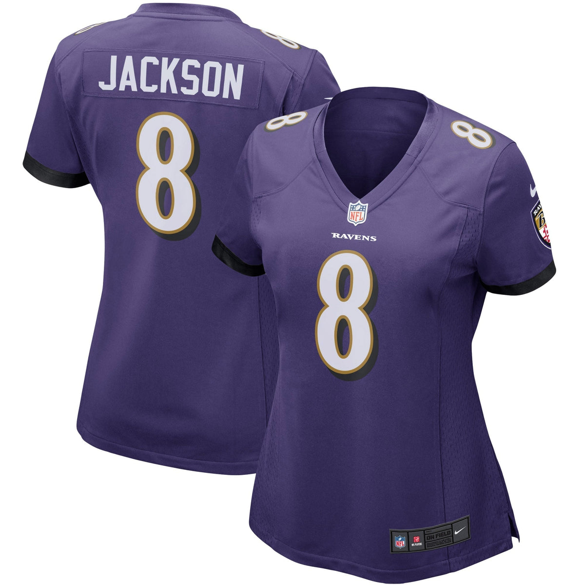 Women s Nike Lamar Jackson Purple Baltimore Ravens Game Player Jersey