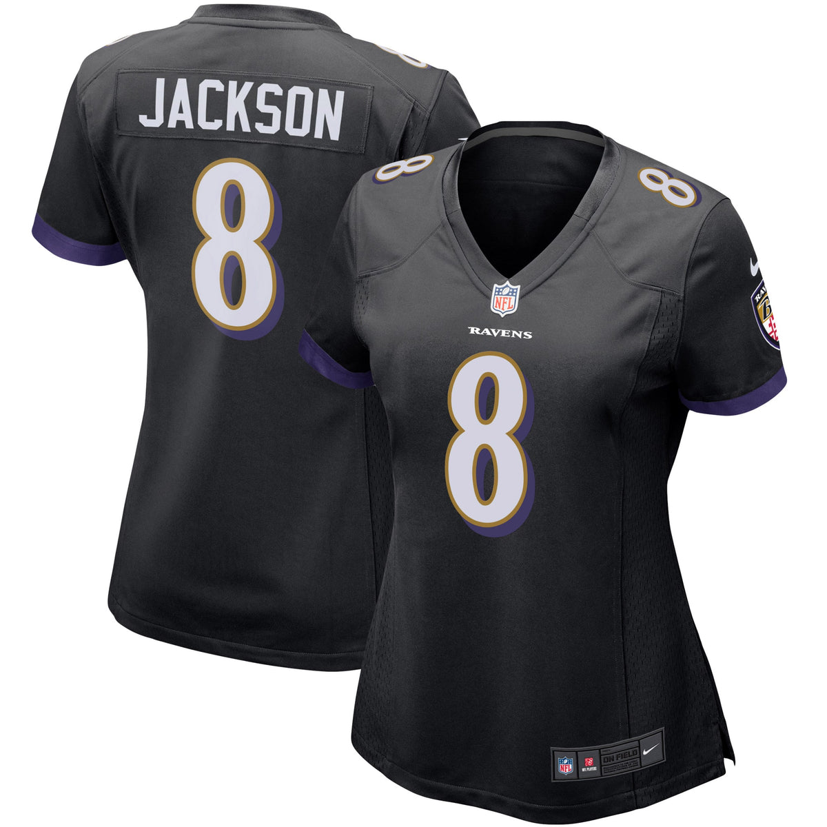 Lamar Jackson Baltimore Ravens Nike Women s Game Jersey   Black