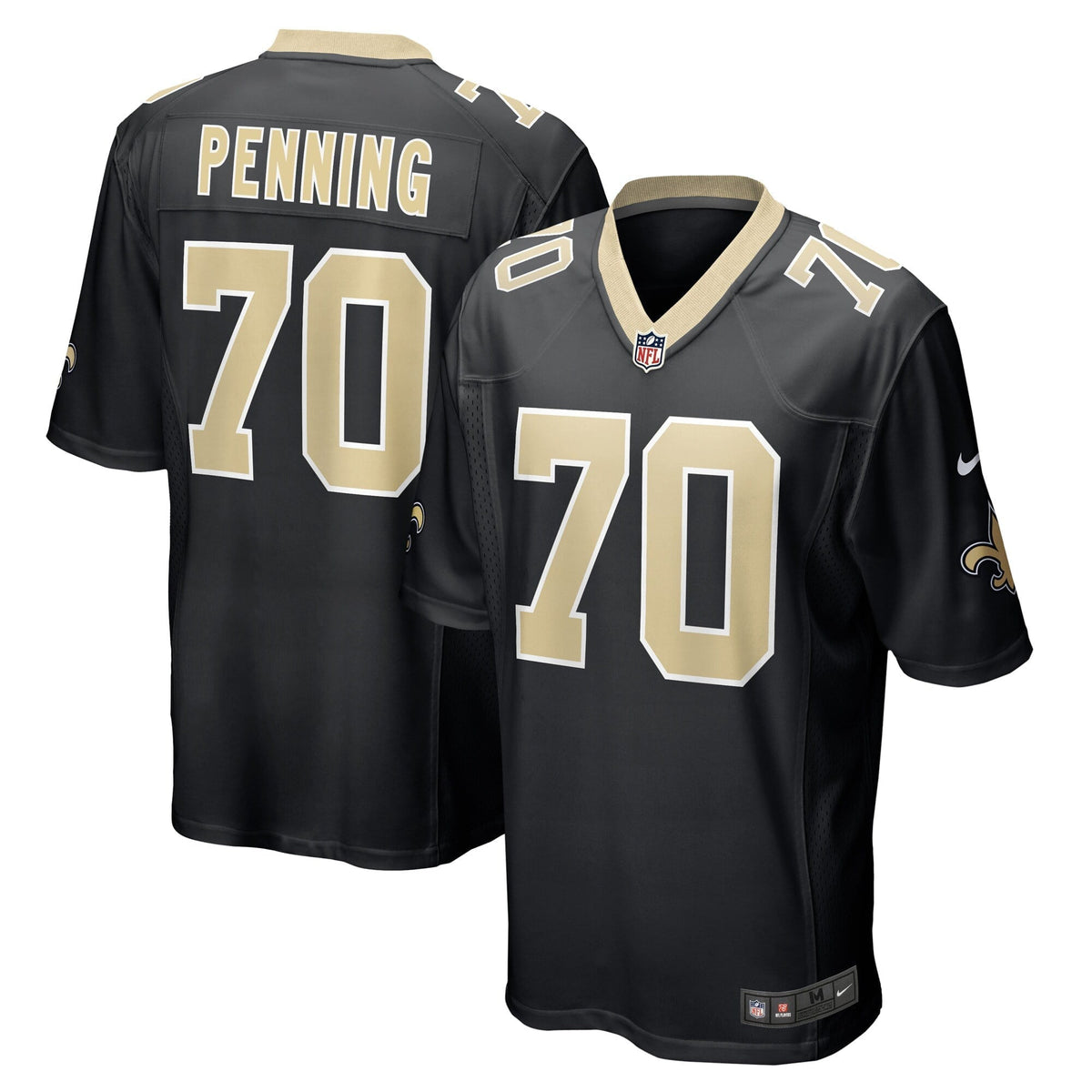 Men s Nike Trevor Penning Black New Orleans Saints Game Player Jersey