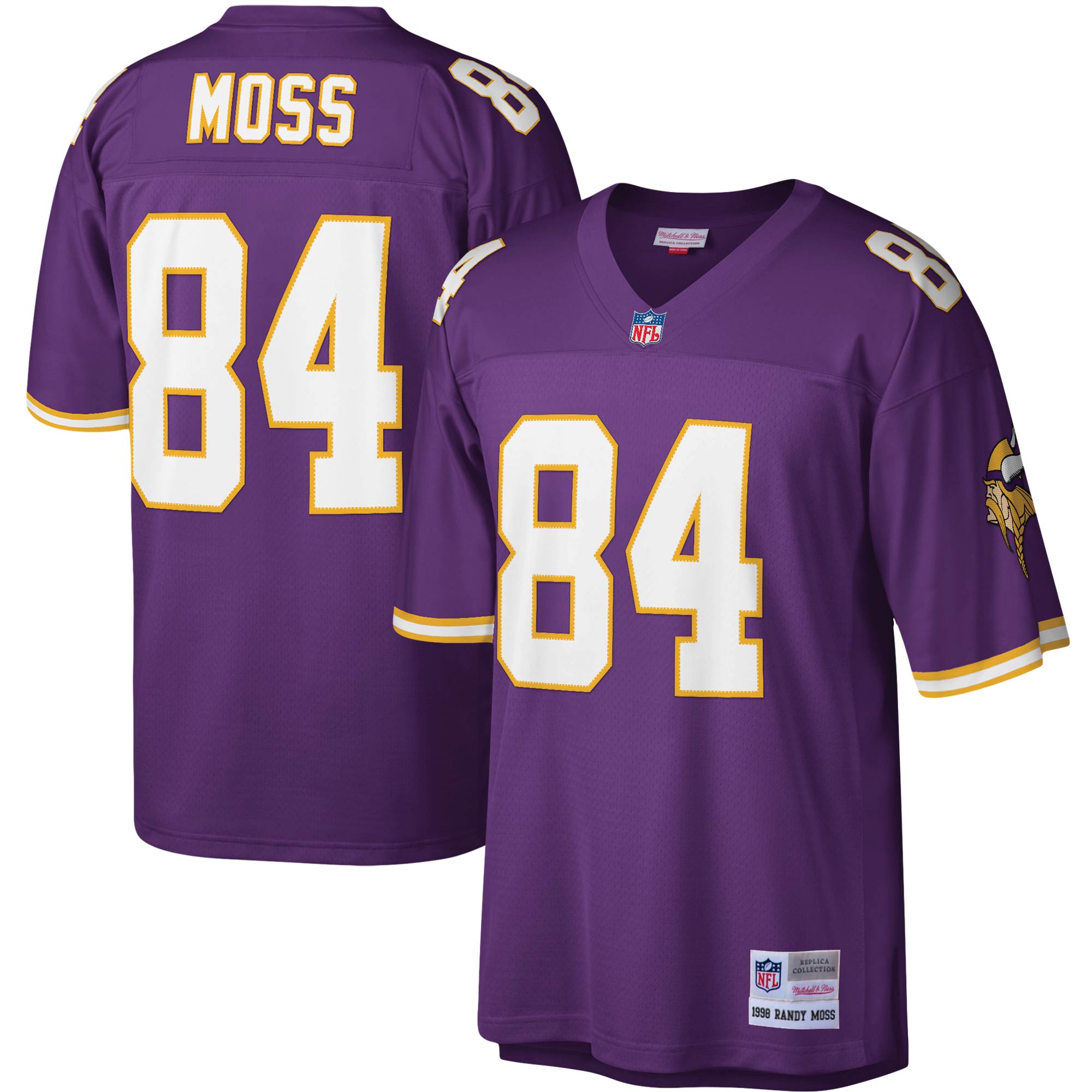 Randy Moss Minnesota Vikings Mitchell   Ness Legacy Replica Jersey   Purple