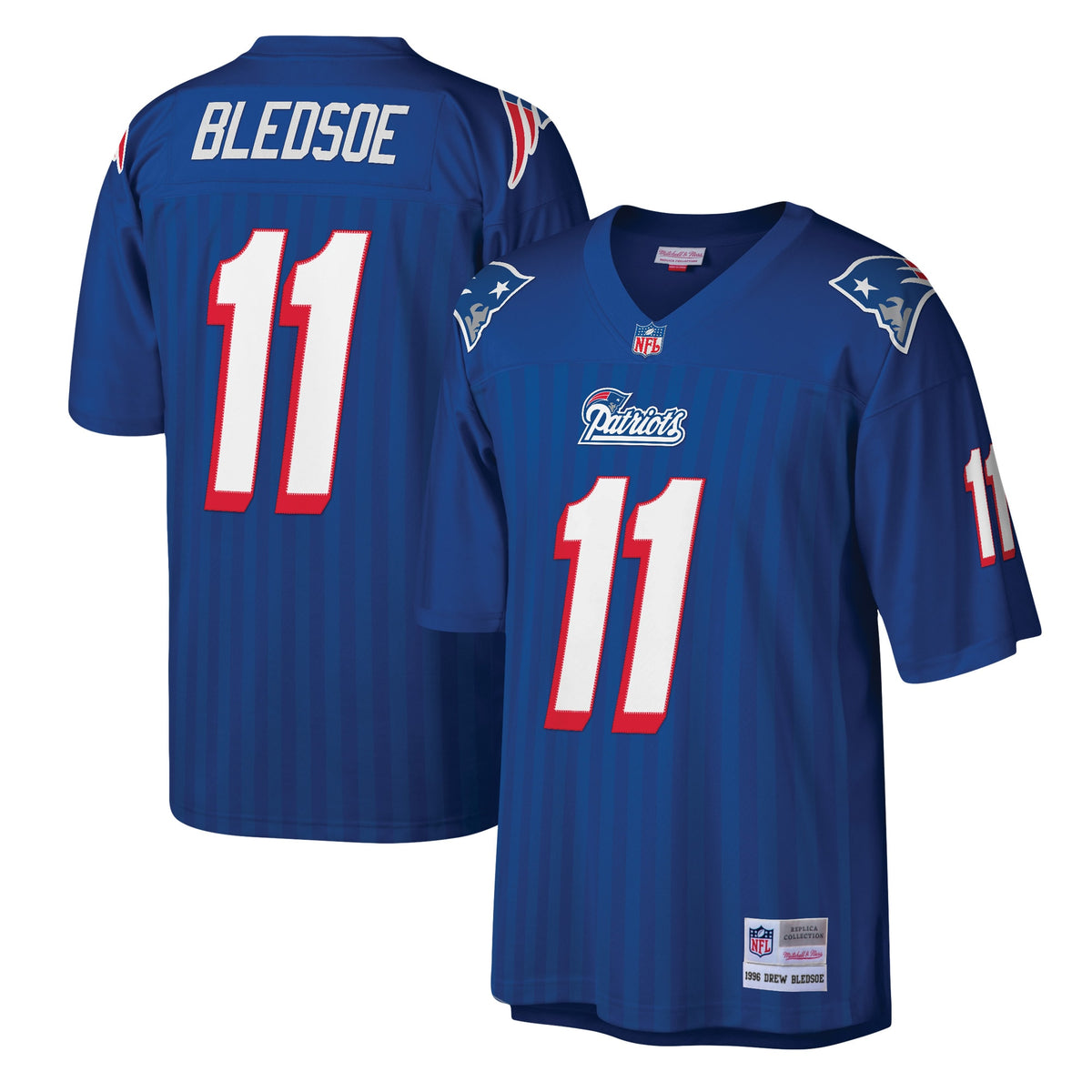Drew Bledsoe New England Patriots Mitchell   Ness Legacy Replica Jersey   Royal