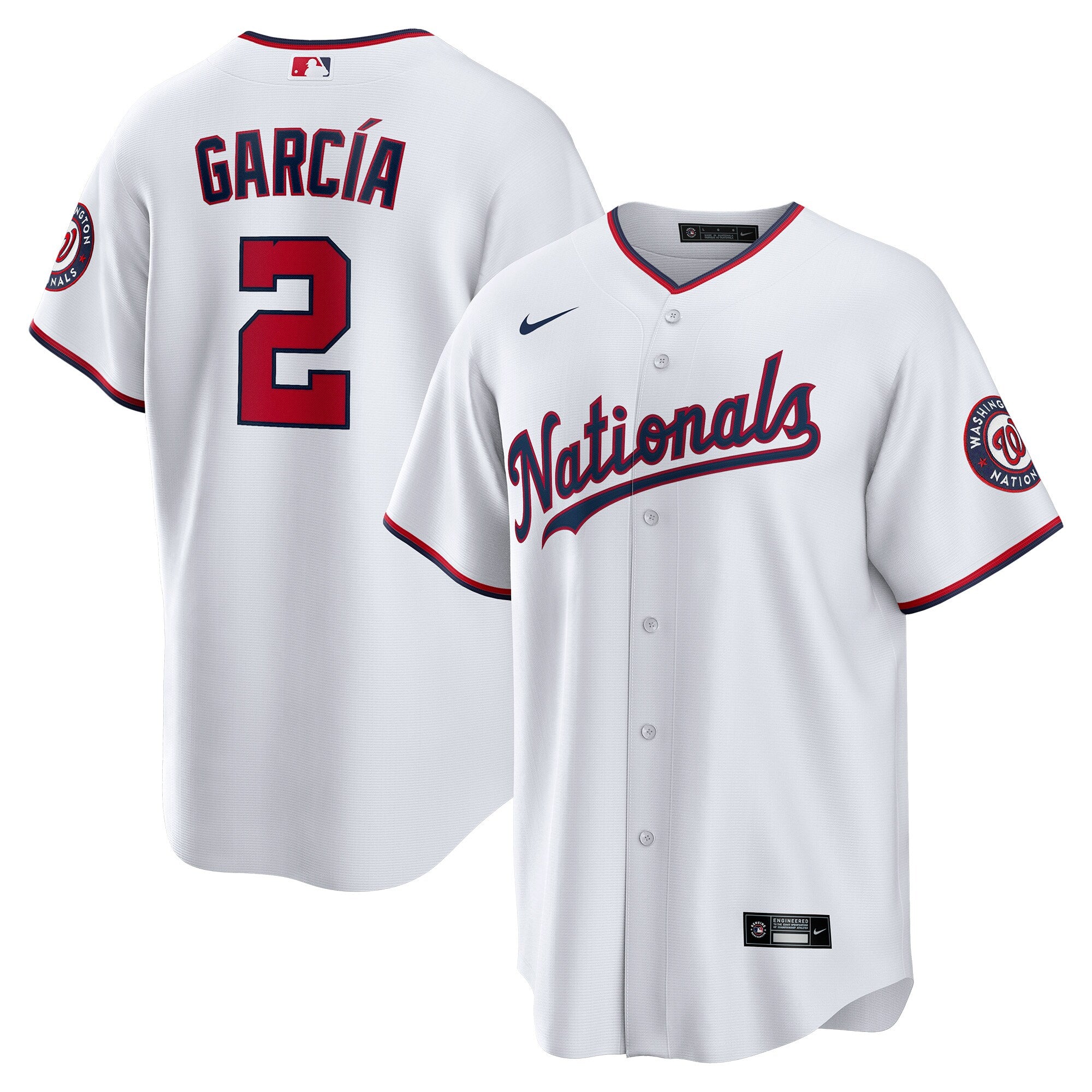 Luis Garcia Washington Nationals Nike Home Replica Player Jersey - White