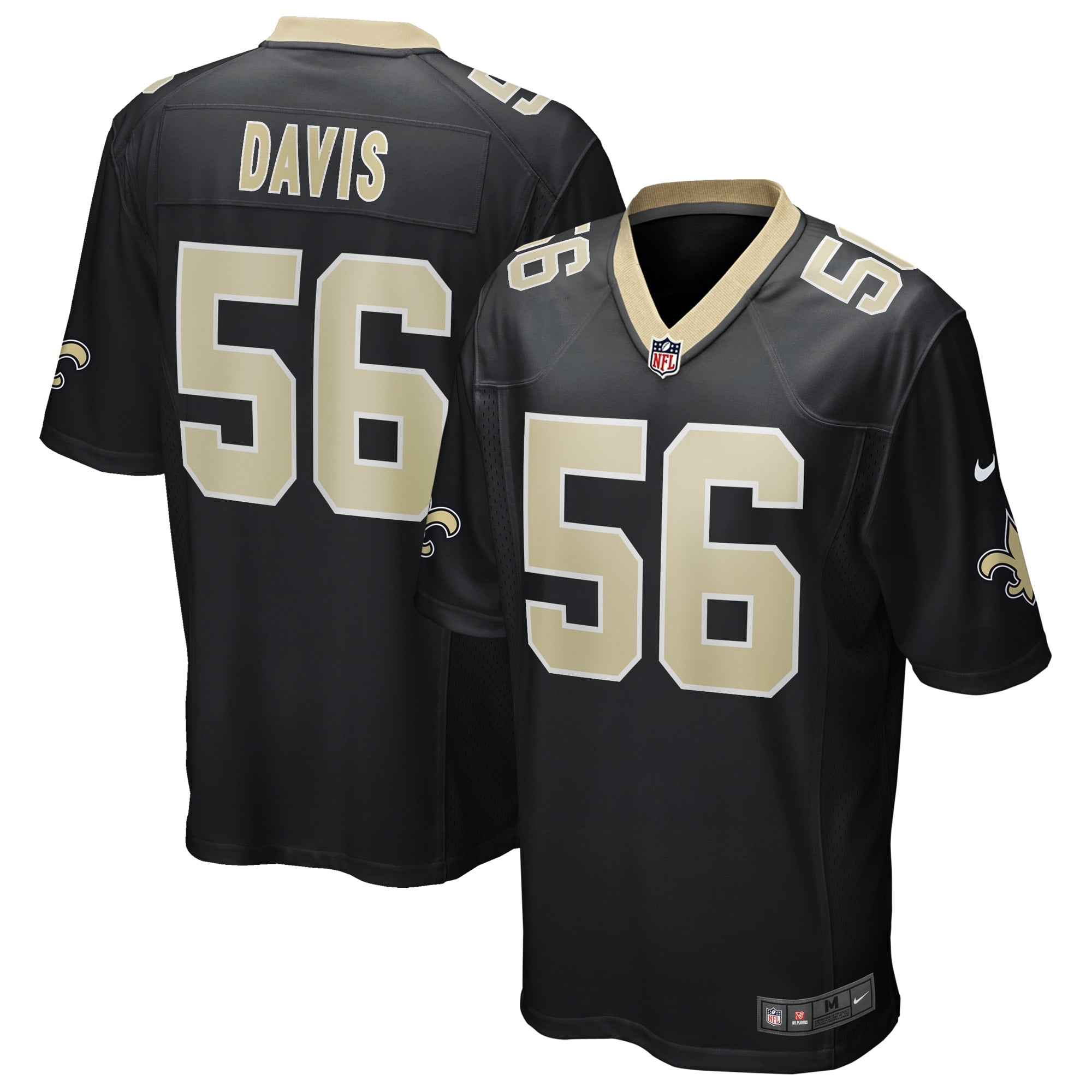 Demario Davis New Orleans Saints Nike Game Jersey   Black