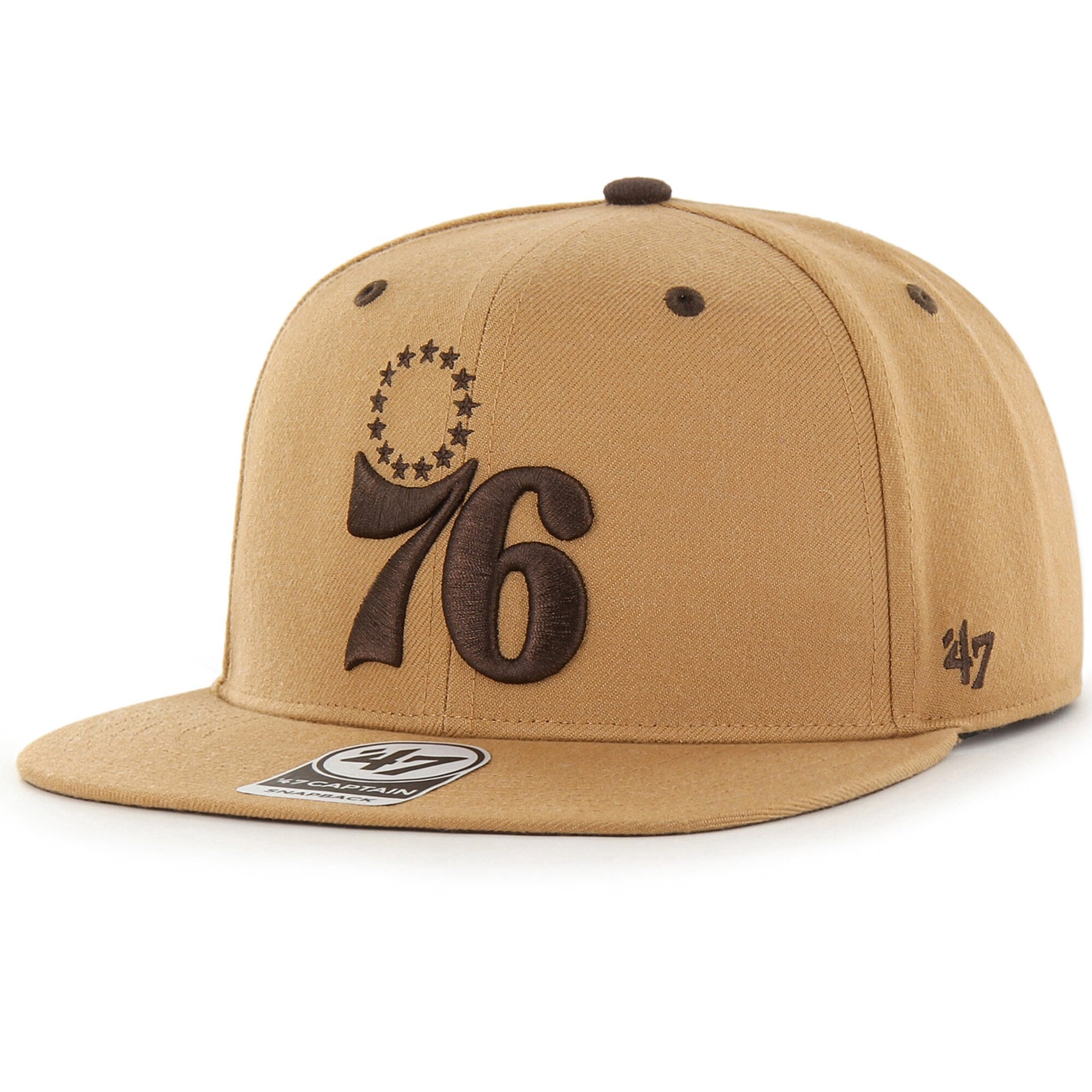 Philadelphia 76ers '47 Toffee Captain Snapback Hat - Tan