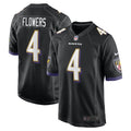 Men s Nike Zay Flowers Black Baltimore Ravens Team Game Jersey