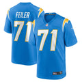 Men s Nike Matt Feiler Powder Blue Los Angeles Chargers Game Player Jersey