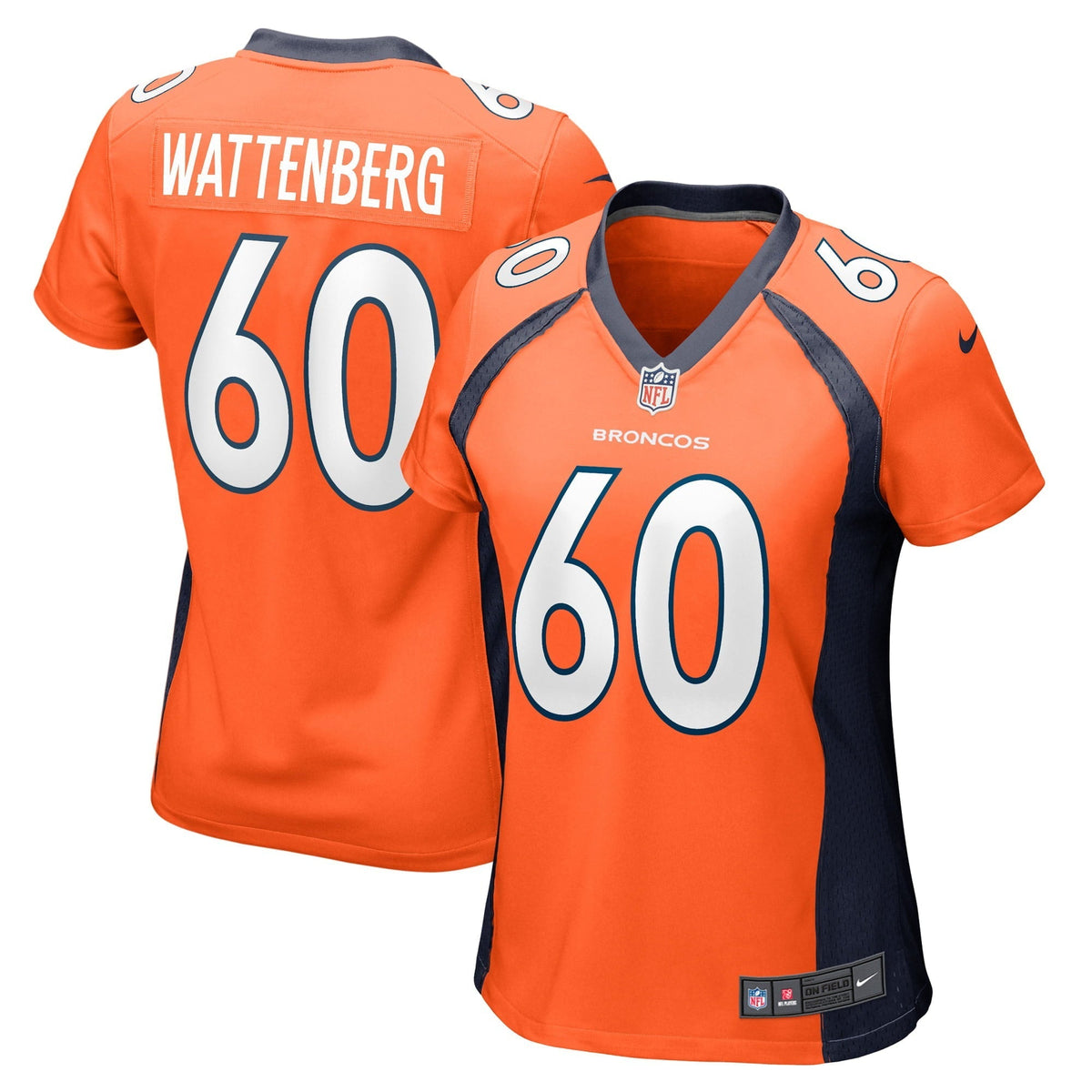 Women s Nike Luke Wattenberg Orange Denver Broncos Game Player Jersey