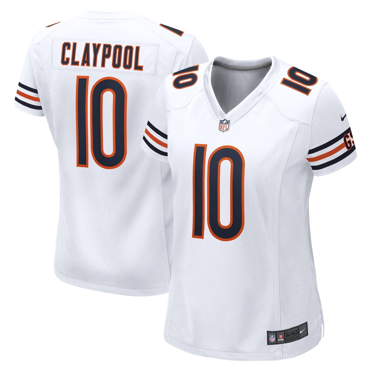 Women s Nike Chase Claypool White Chicago Bears Game Player Jersey