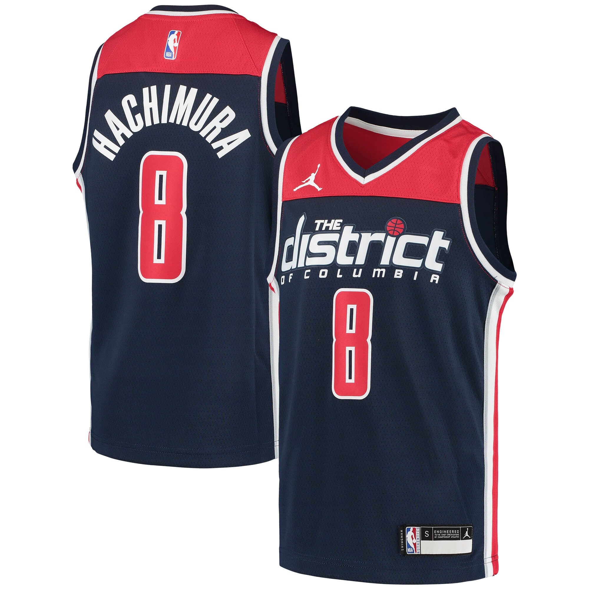 Rui Hachimura Washington Wizards Jordans Brand Youth 2020/21 Swingman Player Jersey - Statement Edition - Navy