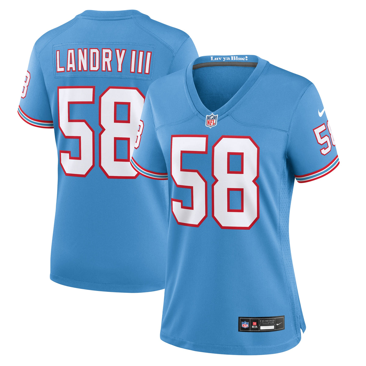 Harold Landry Tennessee Titans Nike Women s Oilers Throwback Player Game Jersey   Light Blue