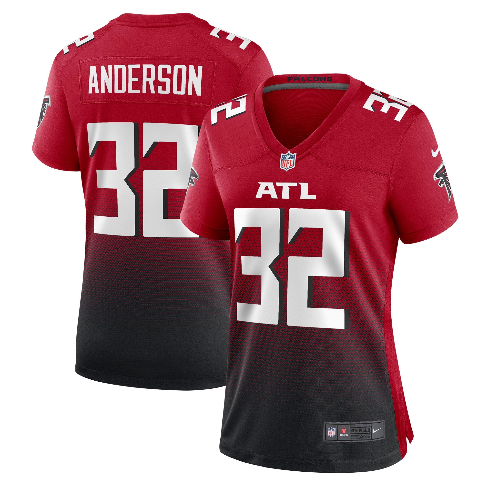 Jamal Anderson Atlanta Falcons Nike Women s Retired Game Jersey   Red