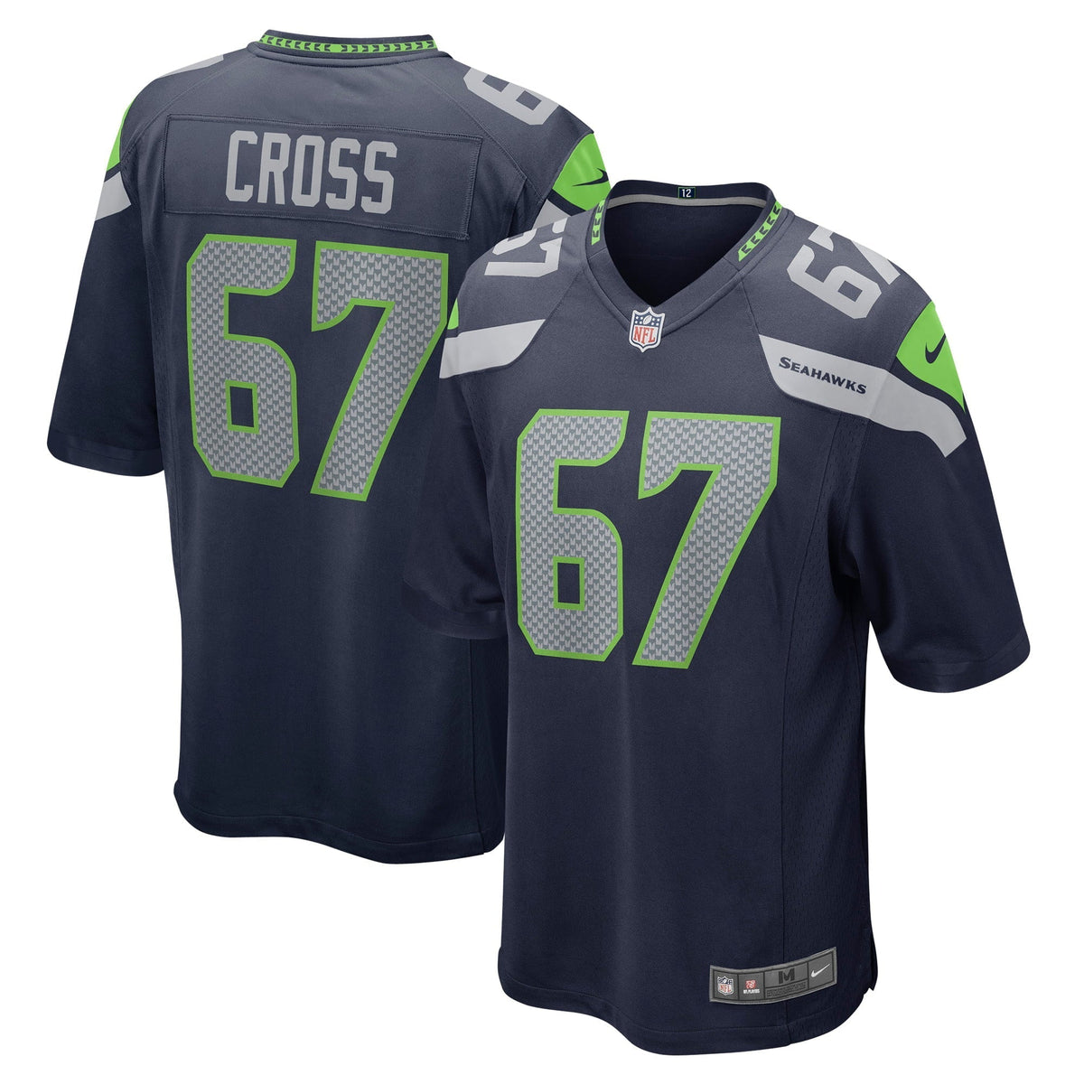 Men s Nike Charles Cross Navy Seattle Seahawks Player Game Jersey