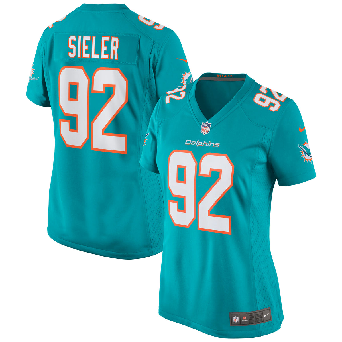 Zach Sieler Miami Dolphins Nike Women s Game Jersey   Aqua