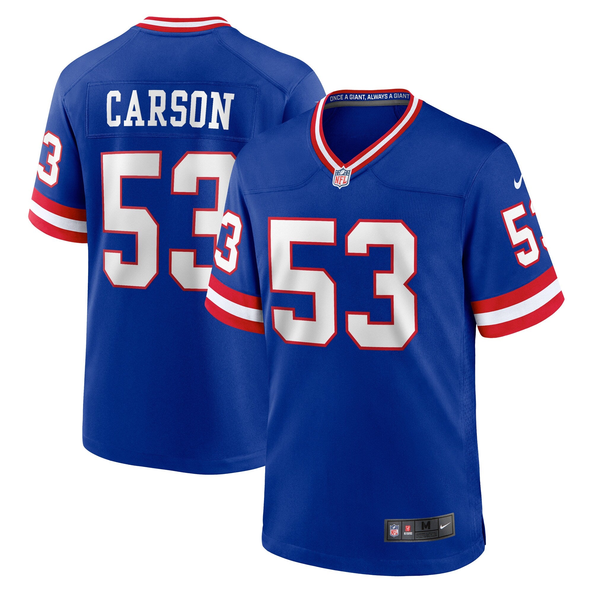 Harry Carson New York Giants Nike Classic Retired Player Game Jersey Royal