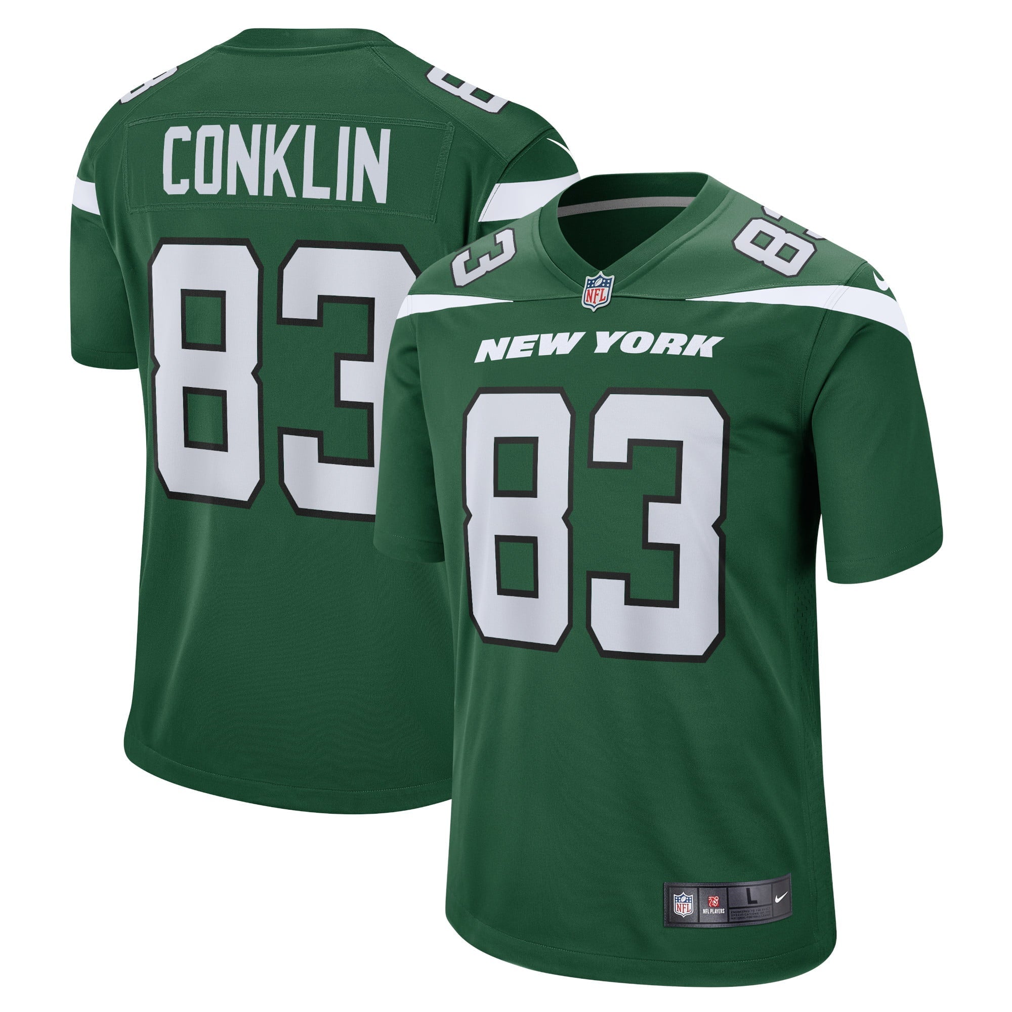 Men s Nike Tyler Conklin Gotham Green New York Jets Game Jersey