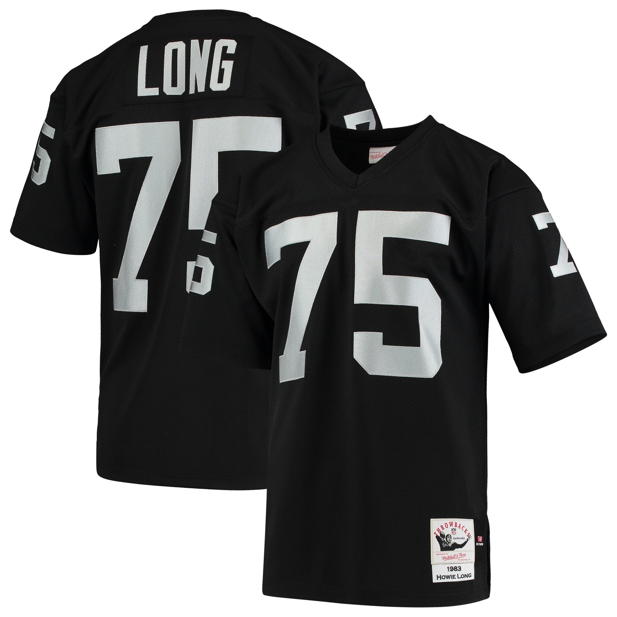 Howie Long Las Vegas Raiders Mitchell   Ness 1983 Authentic Throwback Retired Player Jersey   Black