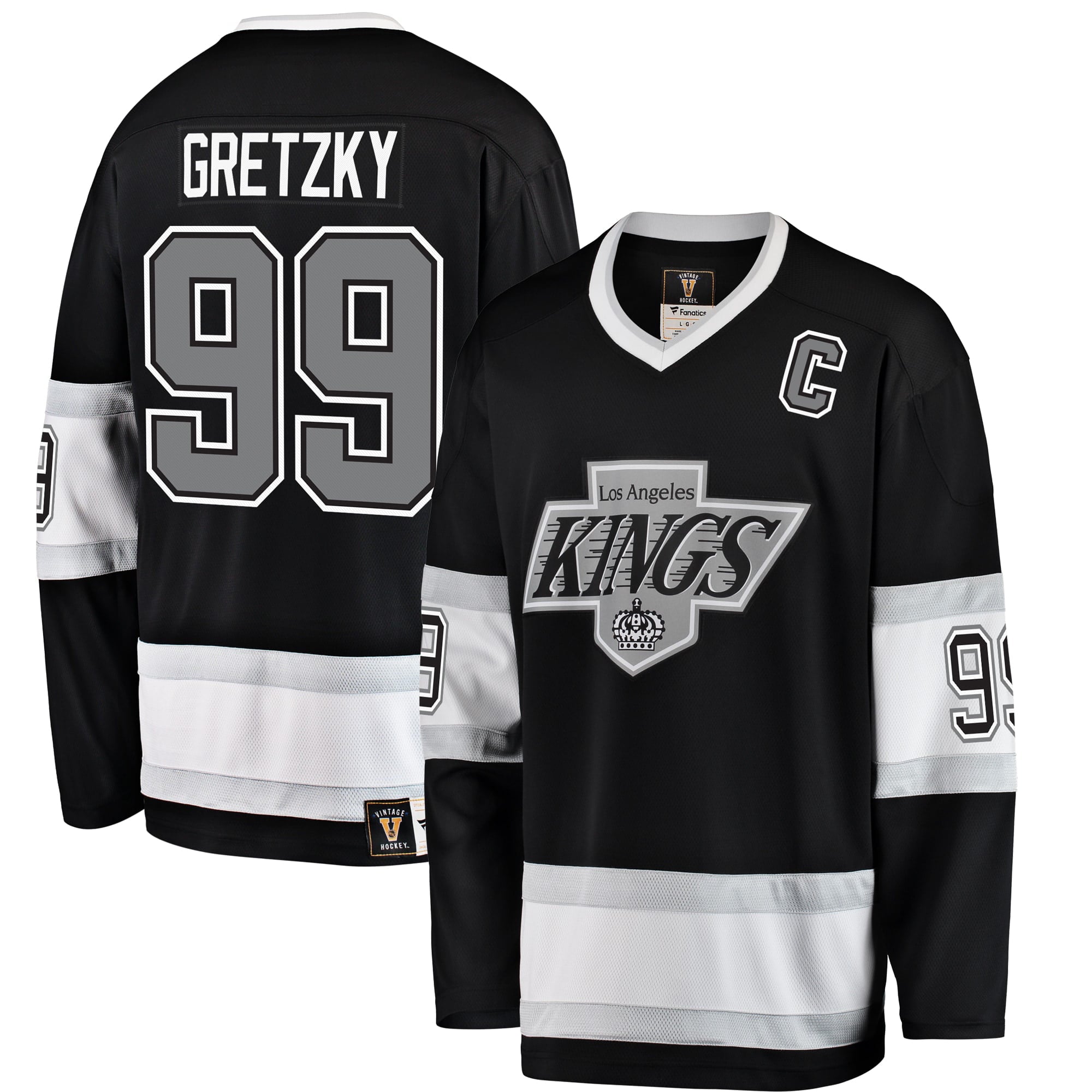 Men's Fanatics Branded Wayne Gretzky Black Los Angeles Kings Premier Breakaway Retired Player Jersey