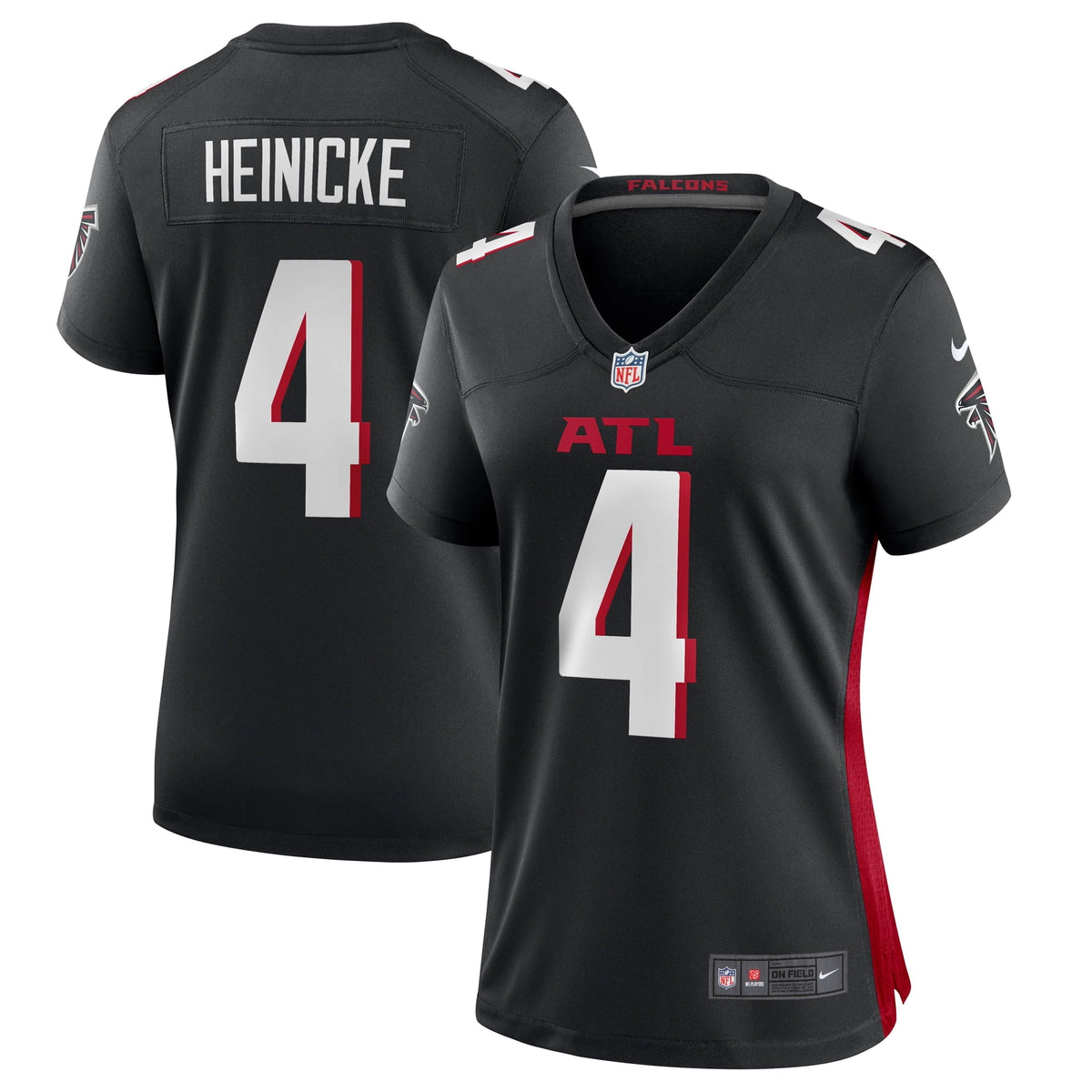 Women s Nike Taylor Heinicke Black Atlanta Falcons Game Player Jersey