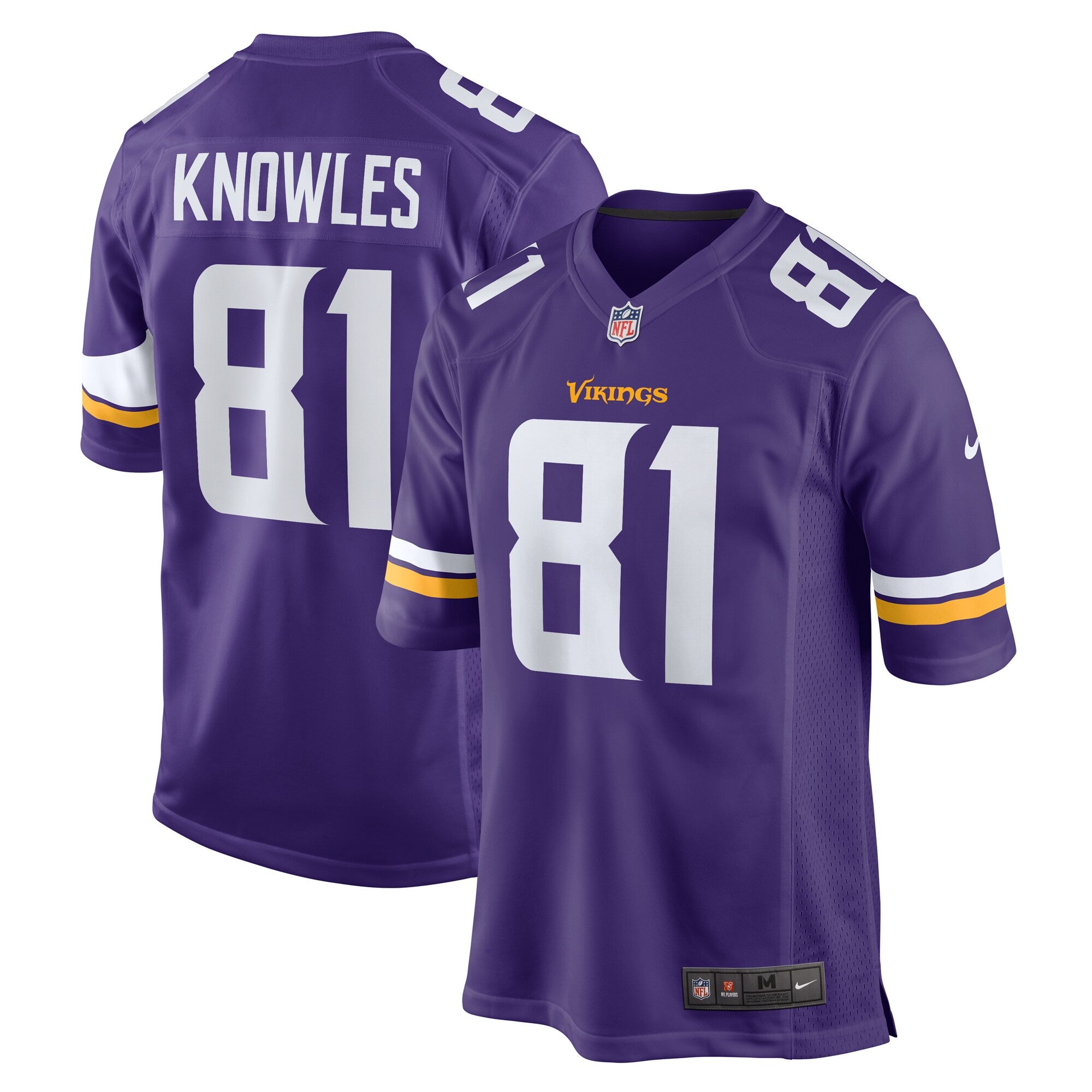 Malik Knowles Minnesota Vikings Nike Team Game Jersey    Purple