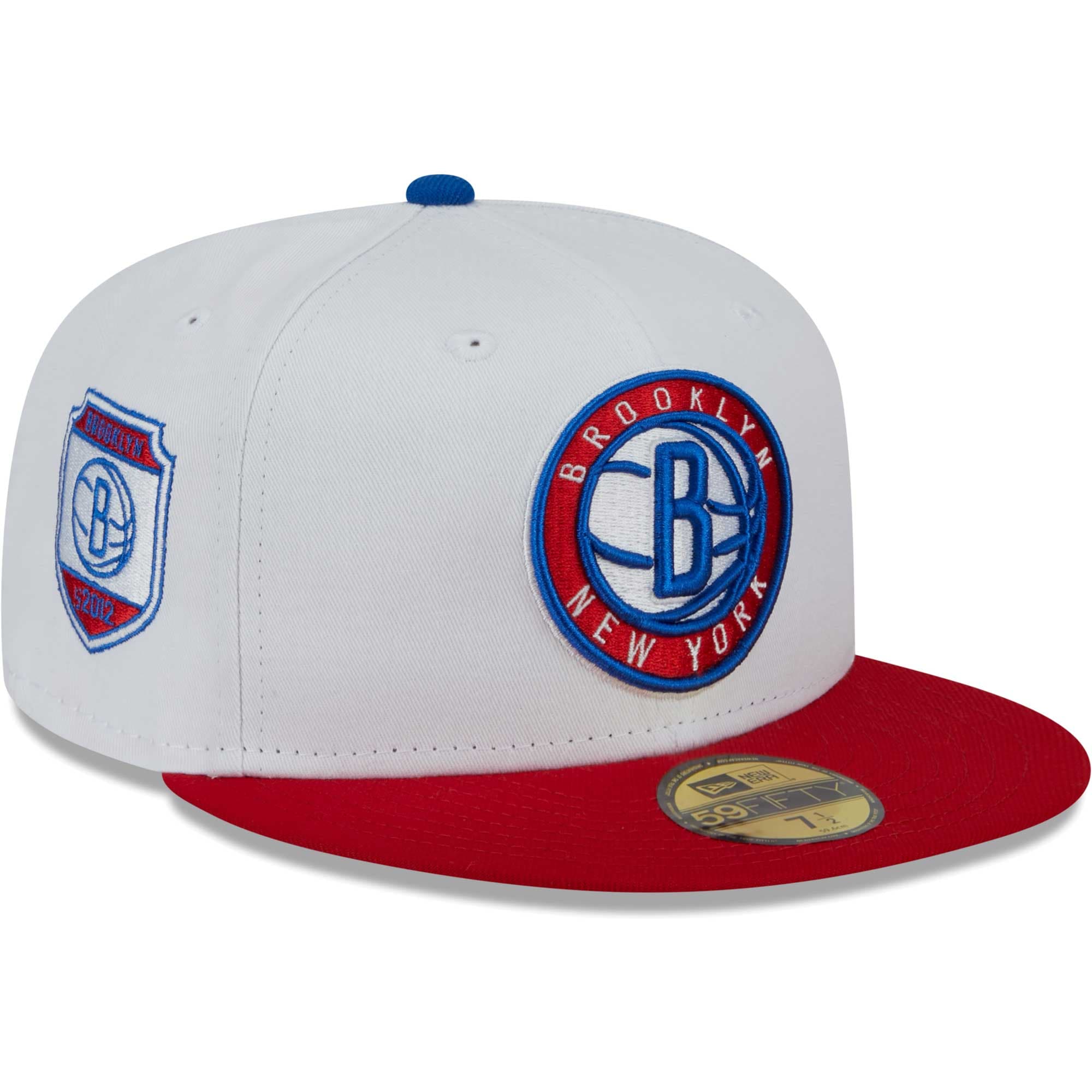 Brooklyn Nets New Era 59FIFTY Fitted Hat - White/Red