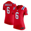 Christian Gonzalez New England Patriots Nike Women s Alternate Team Game Jersey   Red