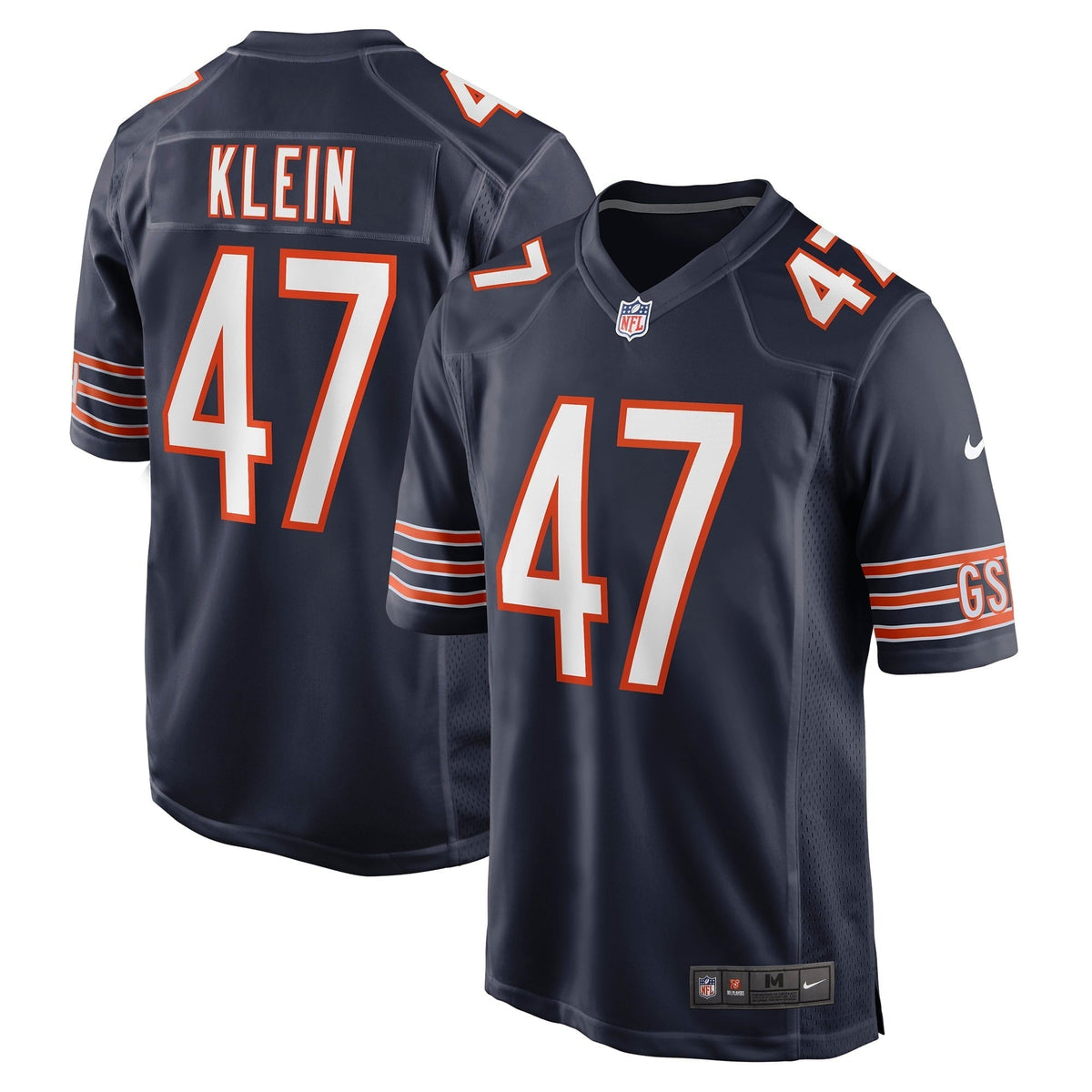 Men s Nike A.J. Klein Navy Chicago Bears Game Player Jersey