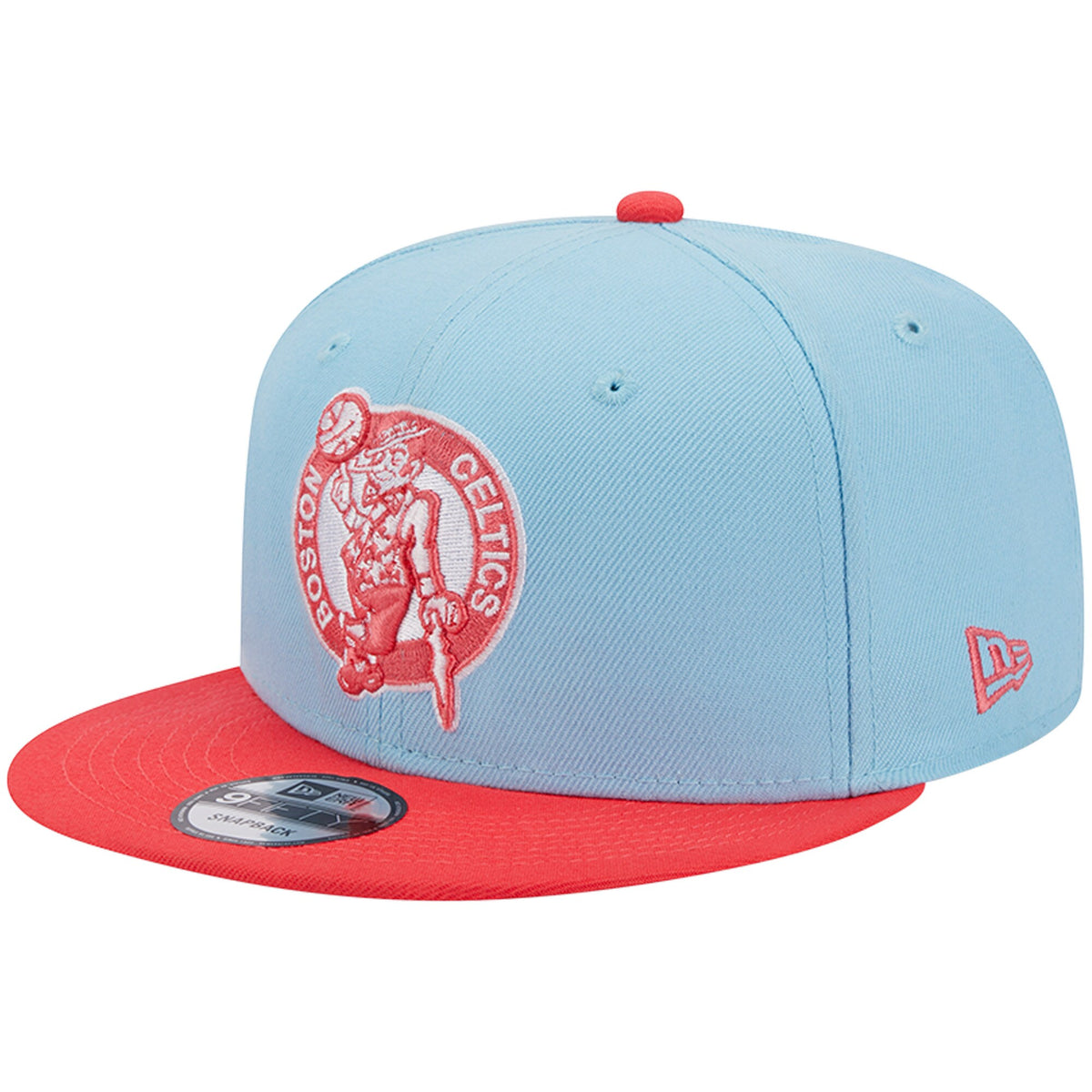 Boston Celtics New Era 2-Tone Color Pack 9FIFTY Snapback Hat - Powder Blue/Red