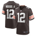 Men s Nike Michael Woods II Brown Cleveland Browns Game Player Jersey
