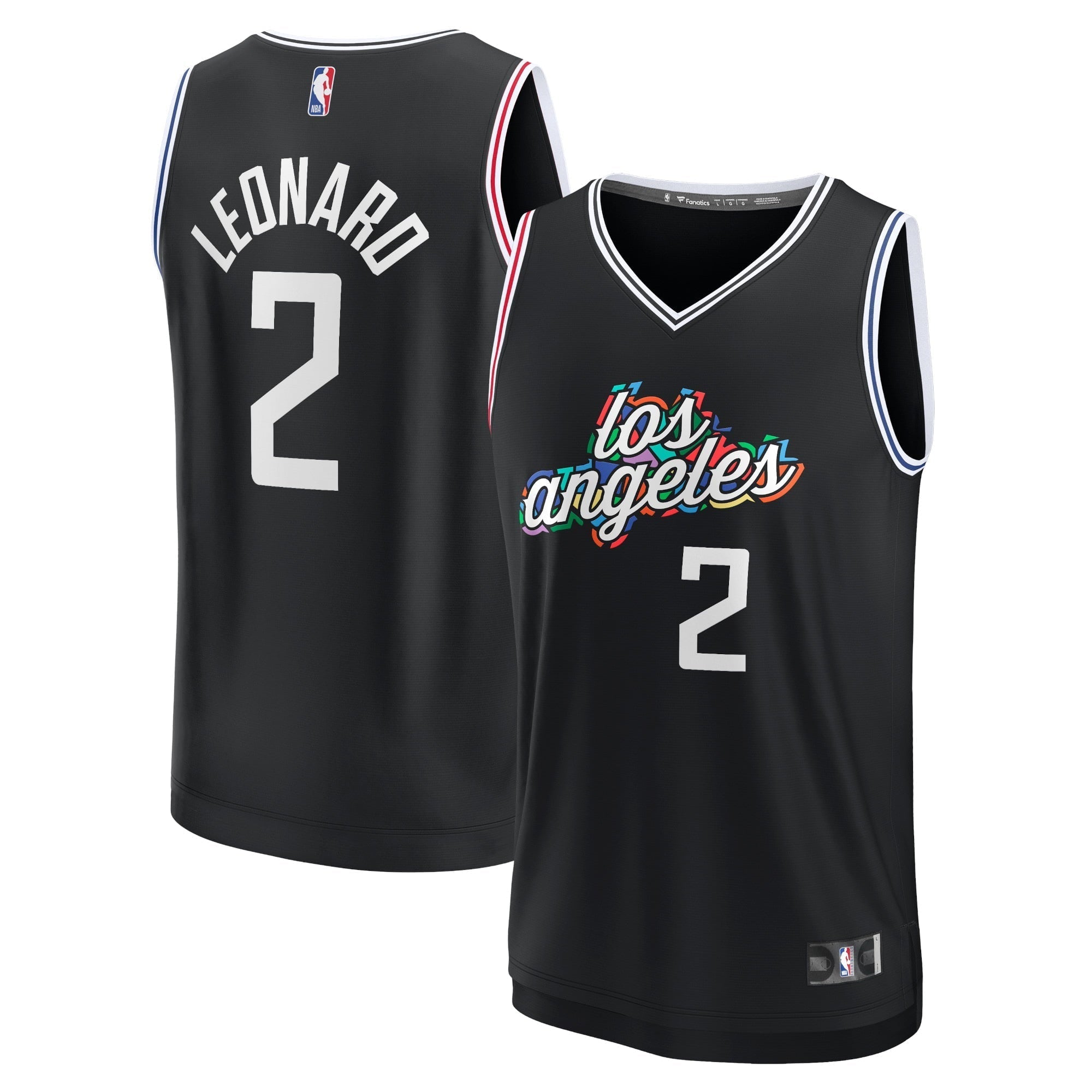Men's Fanatics Branded Kawhi Leonard Black LA Clippers 2022/23 Fastbreak Jersey - City Edition