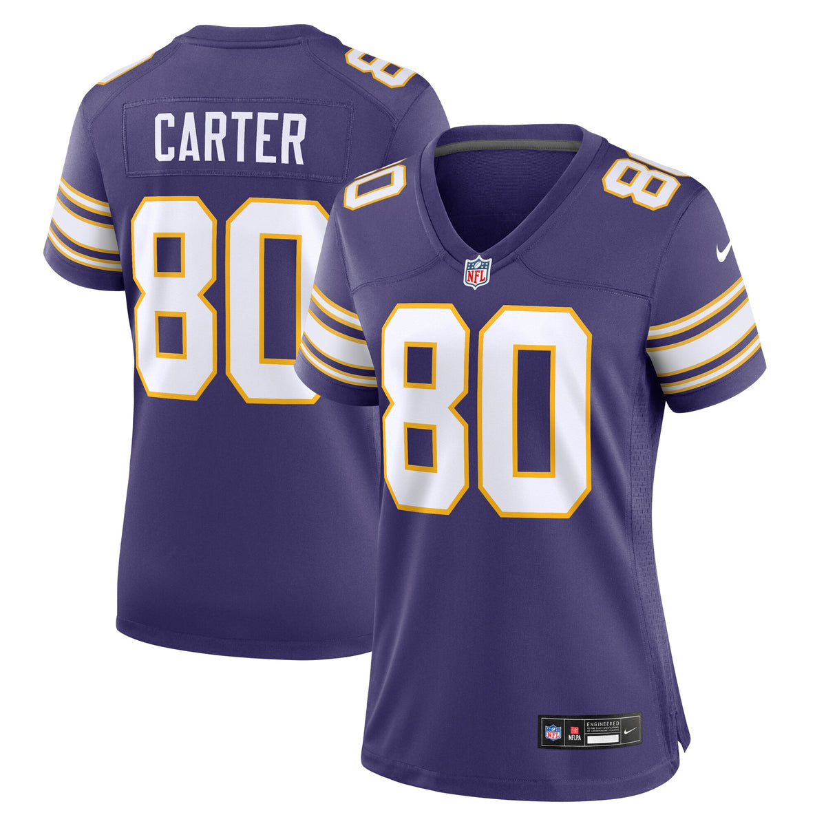 Cris Carter Minnesota Vikings Nike Women s Classic Retired Player Game Jersey   Purple