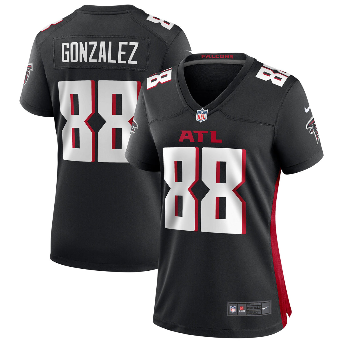Tony Gonzalez Atlanta Falcons Nike Women s Game Retired Player Jersey   Black
