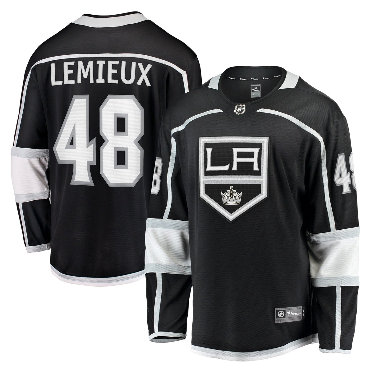 Men's Fanatics Branded Brendan Lemieux Black Los Angeles Kings Home Breakaway Player Jersey