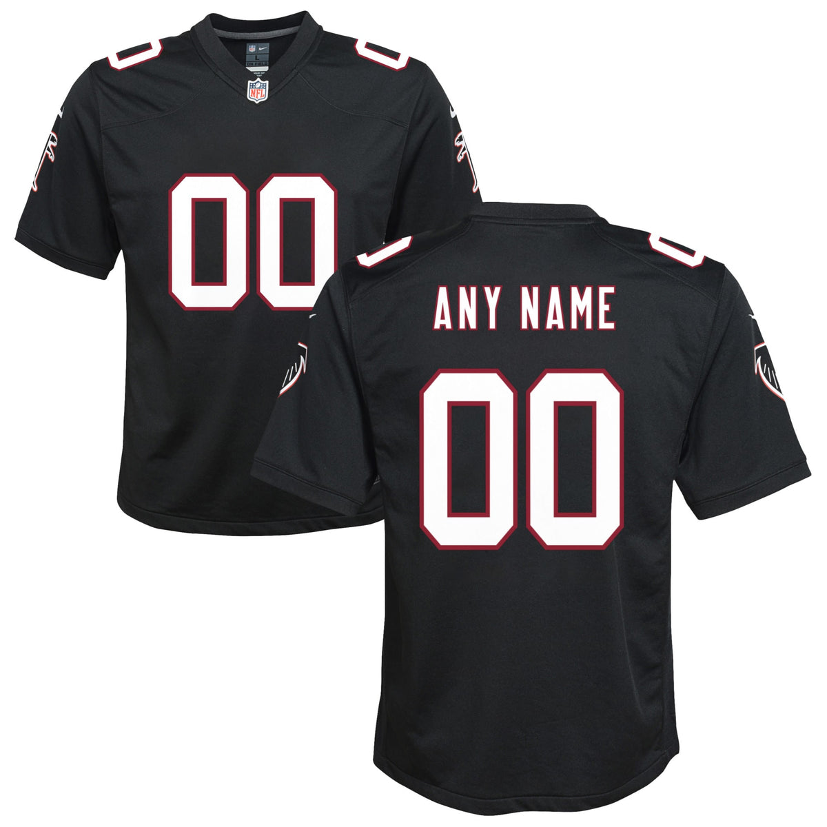Atlanta Falcons Nike Youth Throwback Custom Game Jersey   Black