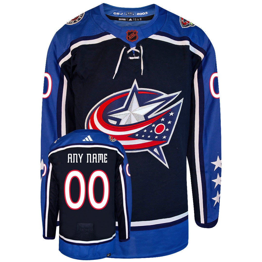 Customizable Columbus Blue Jackets Adidas 2022 Primegreen Reverse Retro Authentic NHL Hockey Jersey