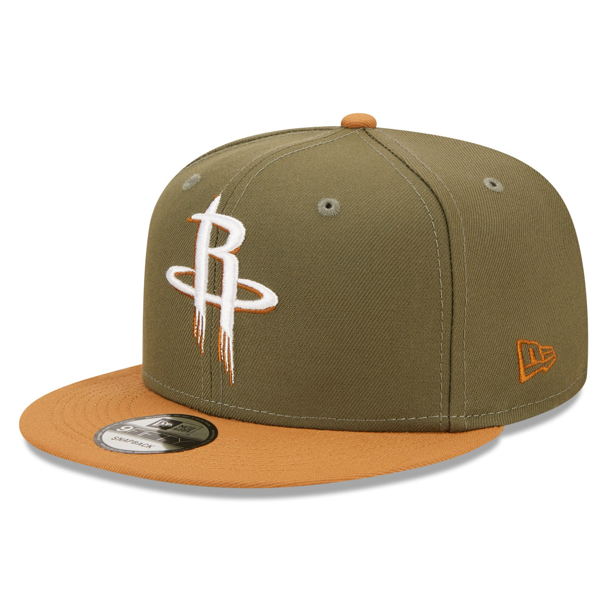 Houston Rockets New Era Two-Tone Color Pack 9FIFTY Snapback Hat - Olive/Brown