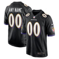 Baltimore Ravens Nike Alternate Custom Game Jersey   Black