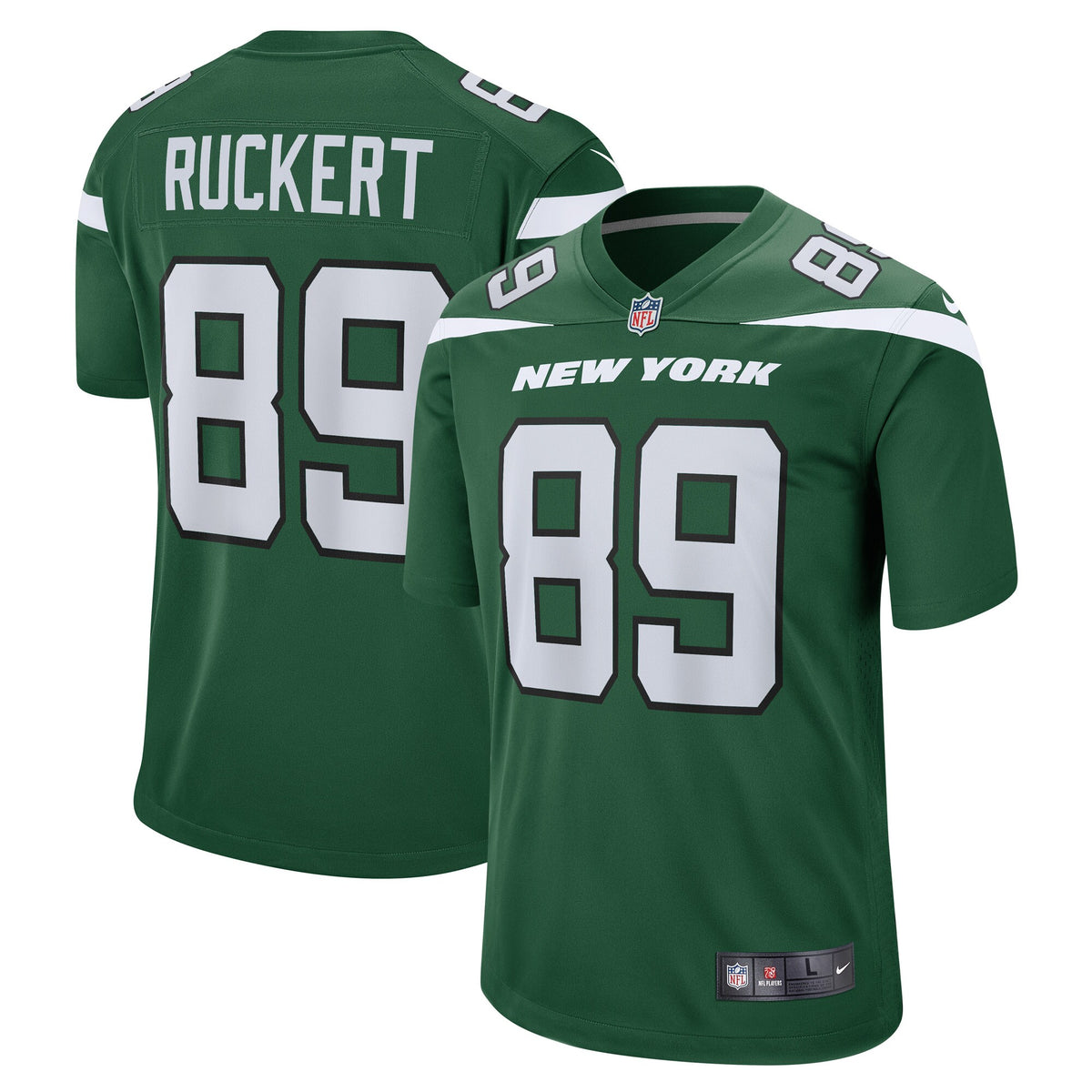 Jeremy Ruckert New York Jets Nike Game Player Jersey   Gotham Green