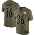 Men s Nike Jerome Bettis Olive Pittsburgh Steelers 2022 Salute To Service Retired Player Limited Jersey