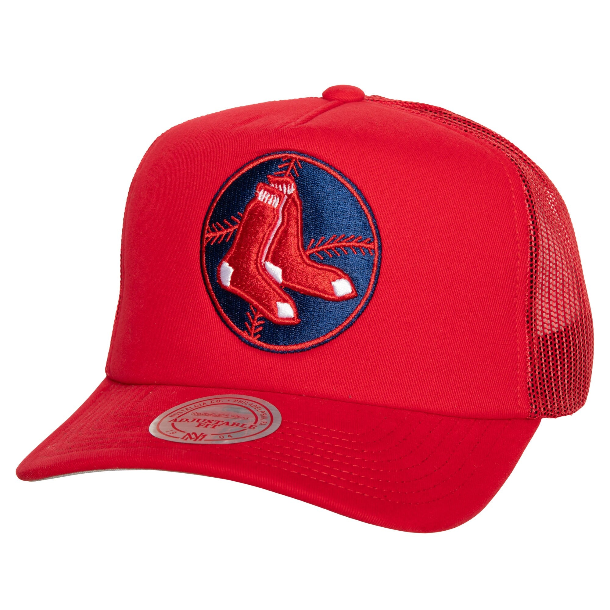 Boston Red Sox Mitchell & Ness Curveball Trucker Snapback Hat - Red
