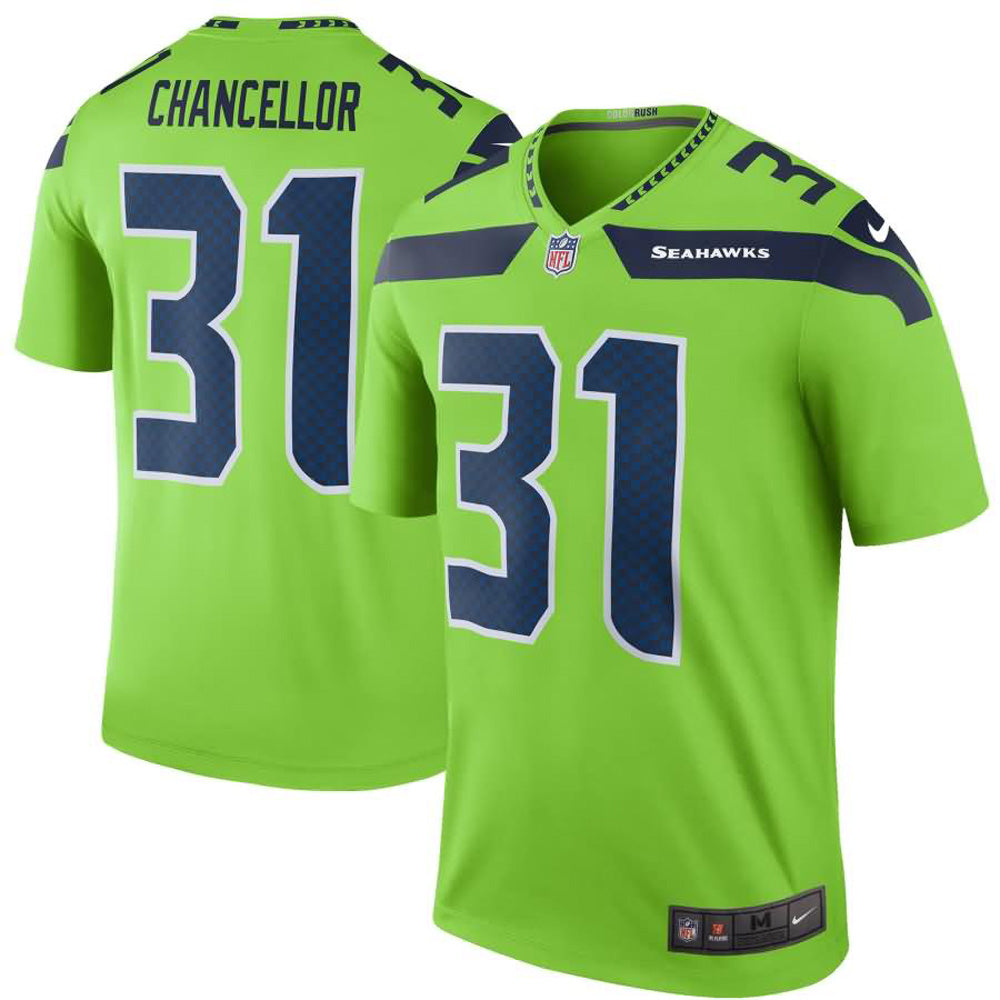 Men s Seattle Seahawks Kam Chancellor Legend Jersey Green