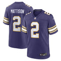 Men s Nike Alexander Mattison Purple Minnesota Vikings Classic Player Game Jersey