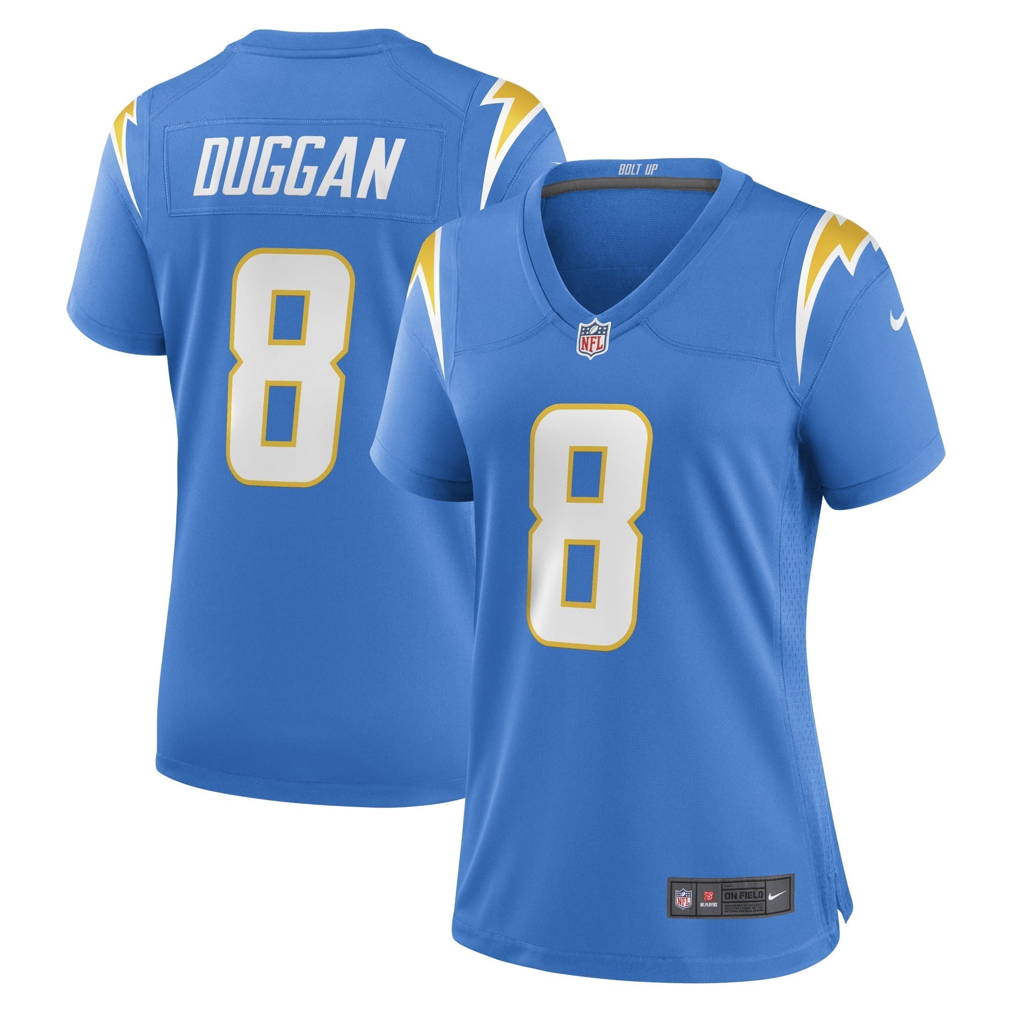 Women s Nike Max Duggan Powder Blue Los Angeles Chargers Team Game Jersey