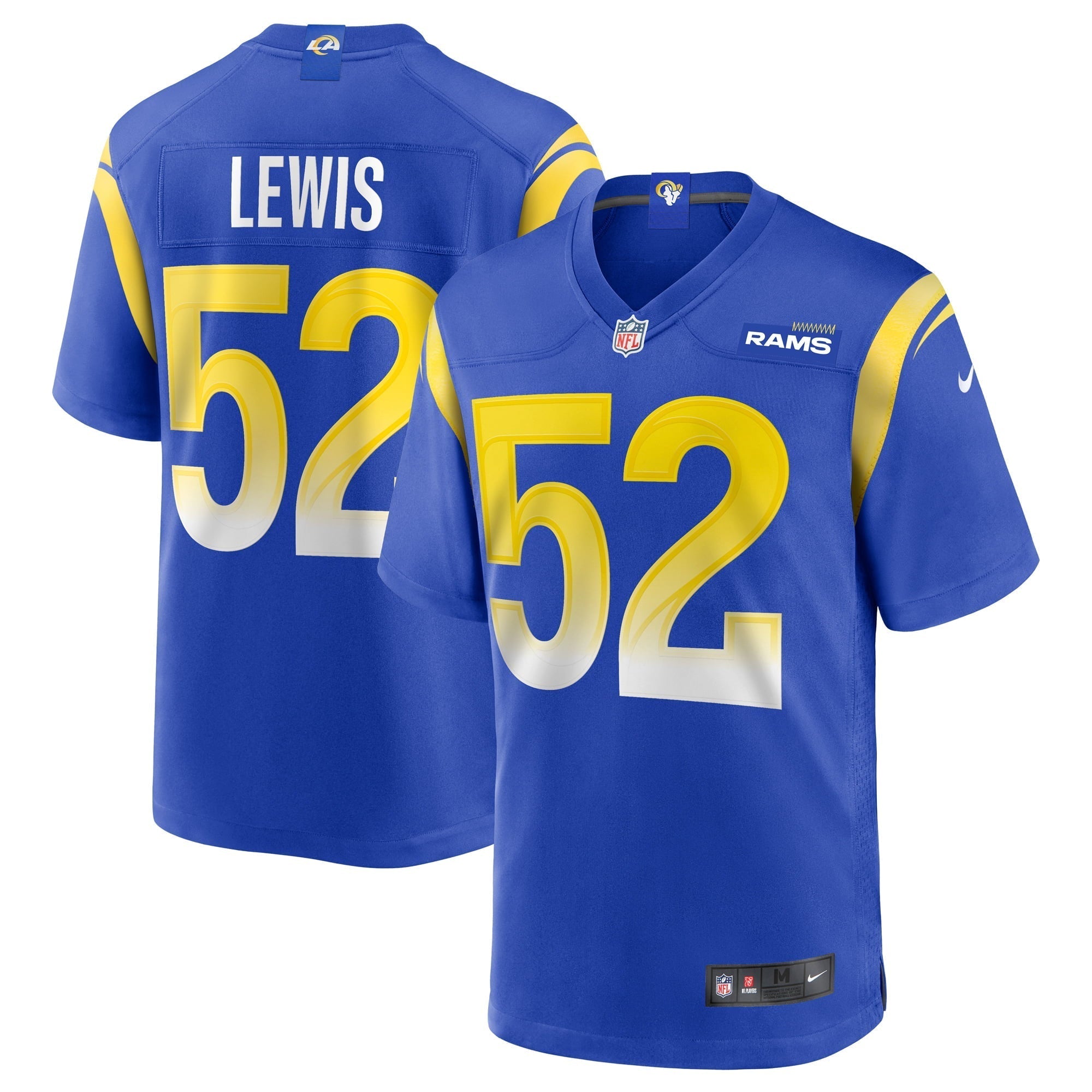 Men s Nike Terrell Lewis Royal Los Angeles Rams Game Jersey