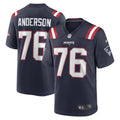 Men s Nike Calvin Anderson Navy New England Patriots Game Jersey