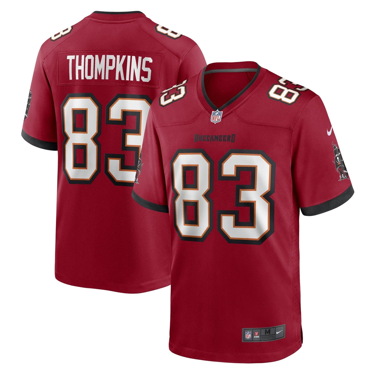 Men s Nike Deven Thompkins Red Tampa Bay Buccaneers Game Player Jersey