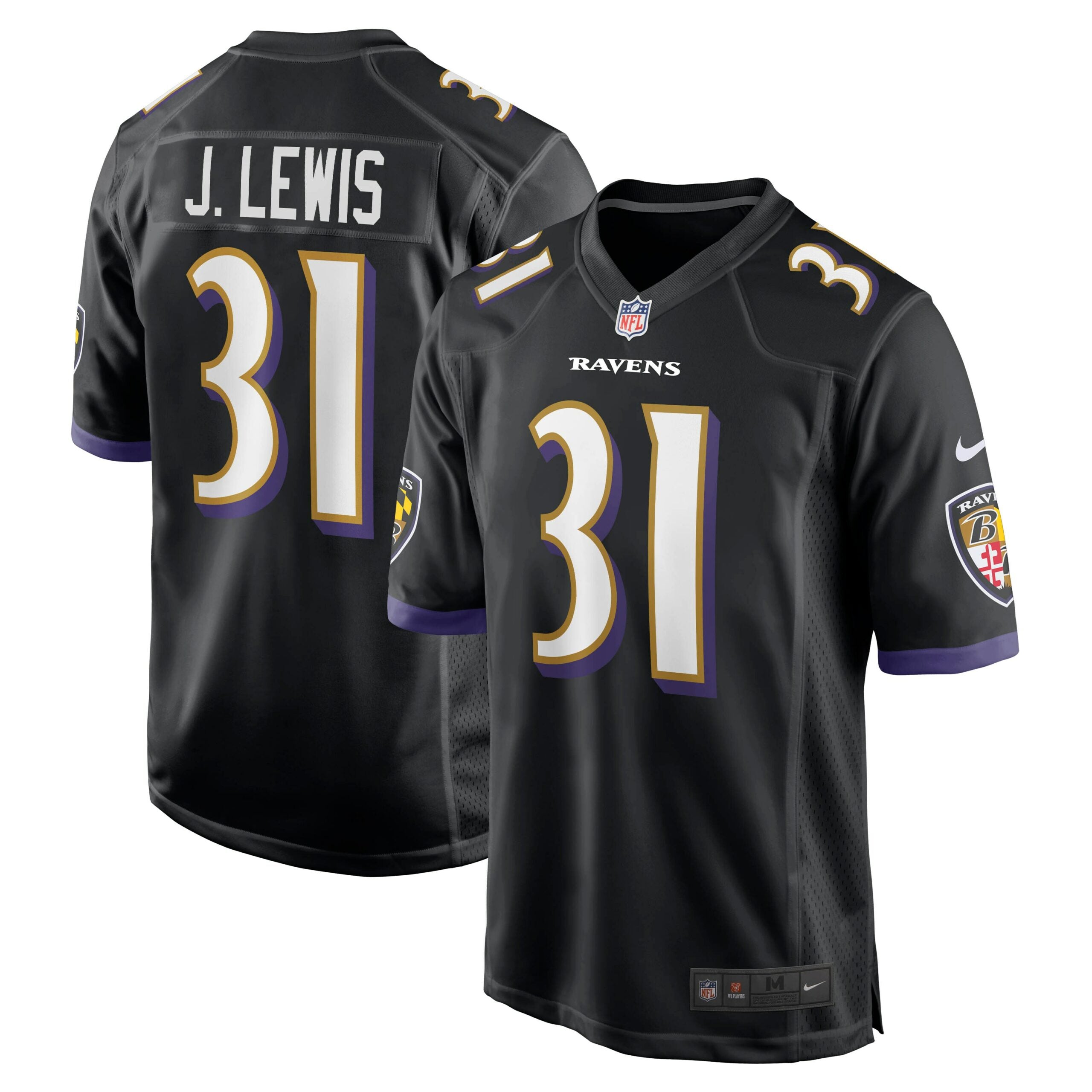 Jamal Lewis Baltimore Ravens Nike Retired Player Jersey   Black