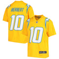 Youth Los Angeles Chargers Justin Herbert Inverted Team Game Jersey Gold